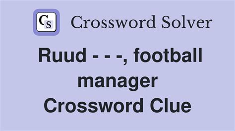 manager crossword clue|Crossword Clue: manager. Crossword Solver 